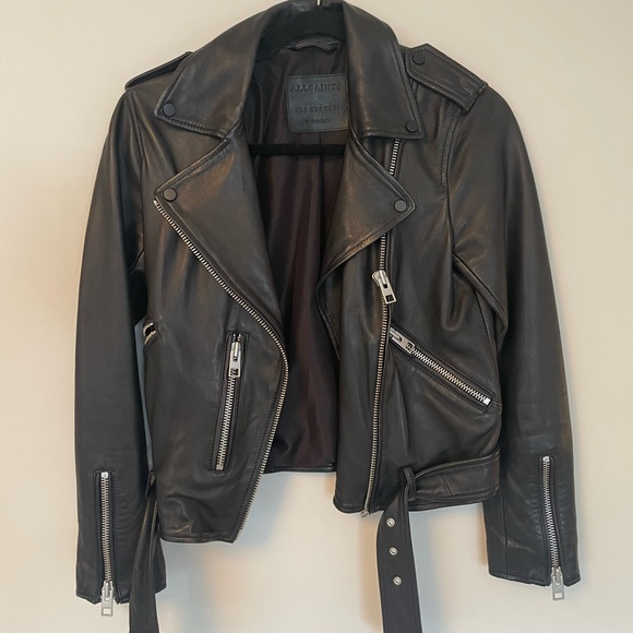 All Saints Jackets & Blazers - COPY - All Saints leather balfern biker jacket